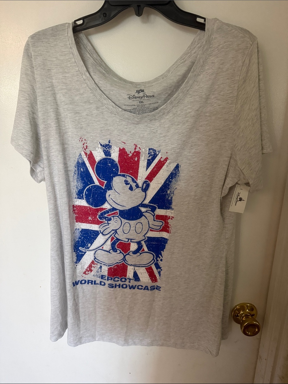 Authentic Disney Parks Light Gray Heather Tee-Epcot